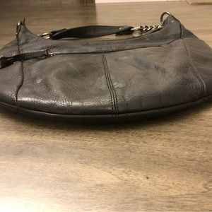 Stone Mountain black leather handbag